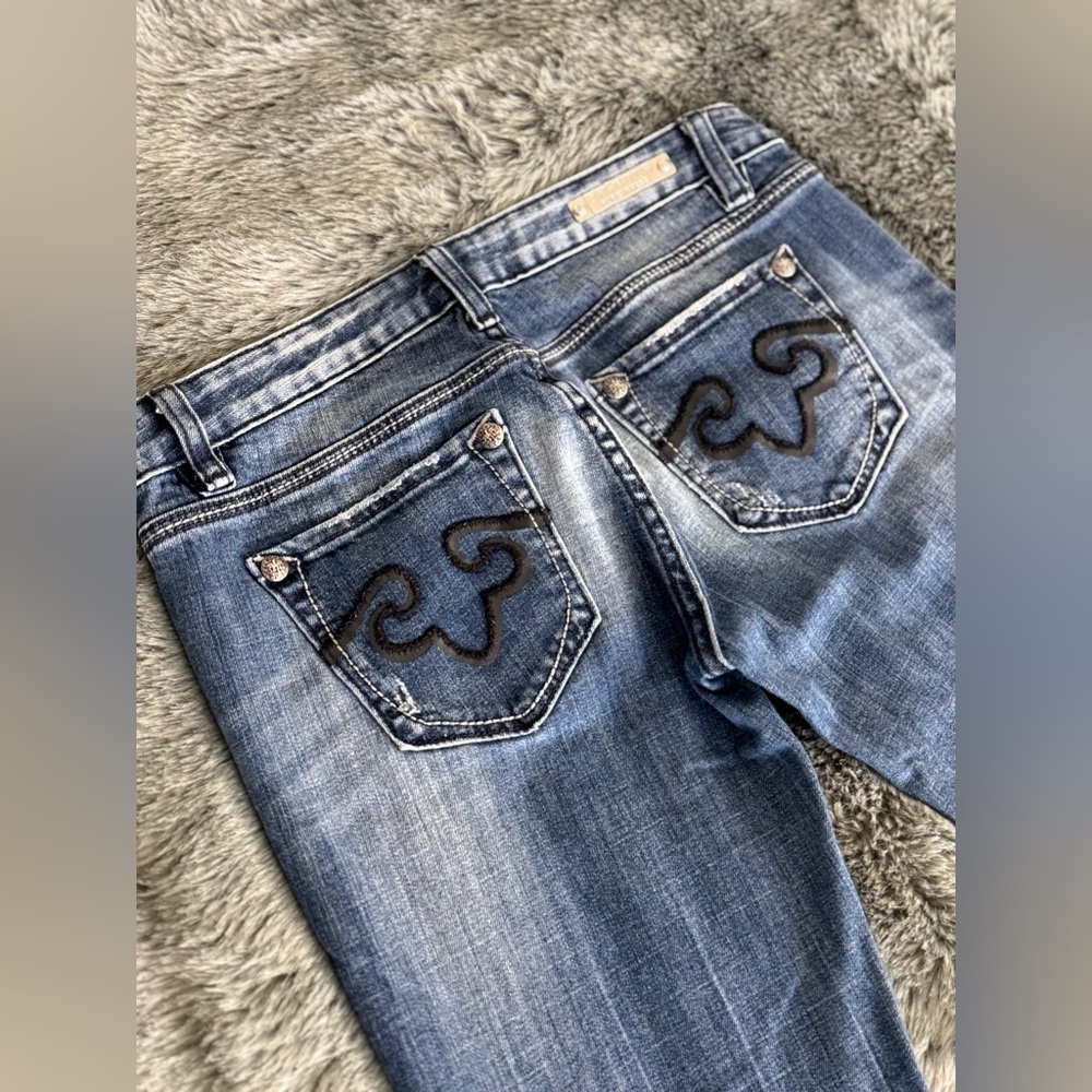 RF Rock for Express Low Rise Boot Cut Jeans 6R